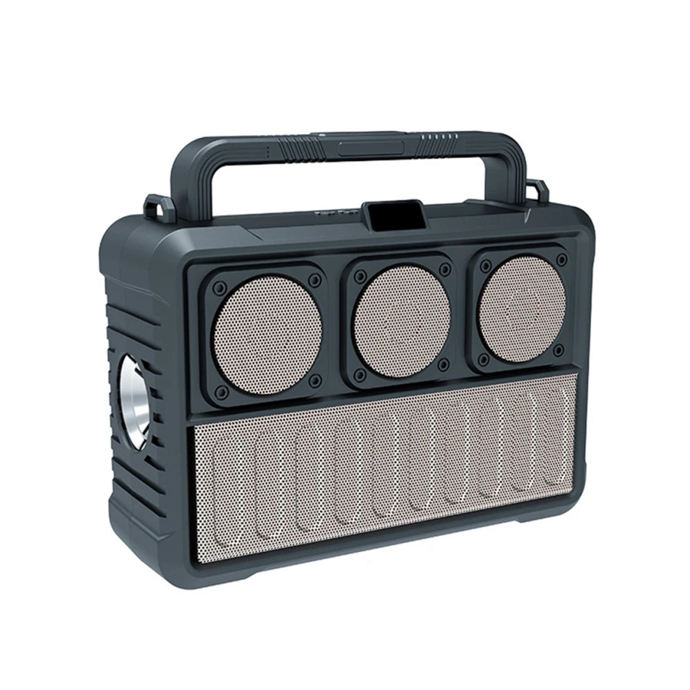 Solar Wireless Bluetooth Speaker Protable Fm Radio Speakers Gold 4713387039605