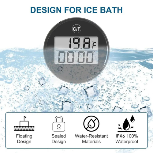 Waterproof Ice Bath Thermometerwith LCD Display Cold Plunge 2