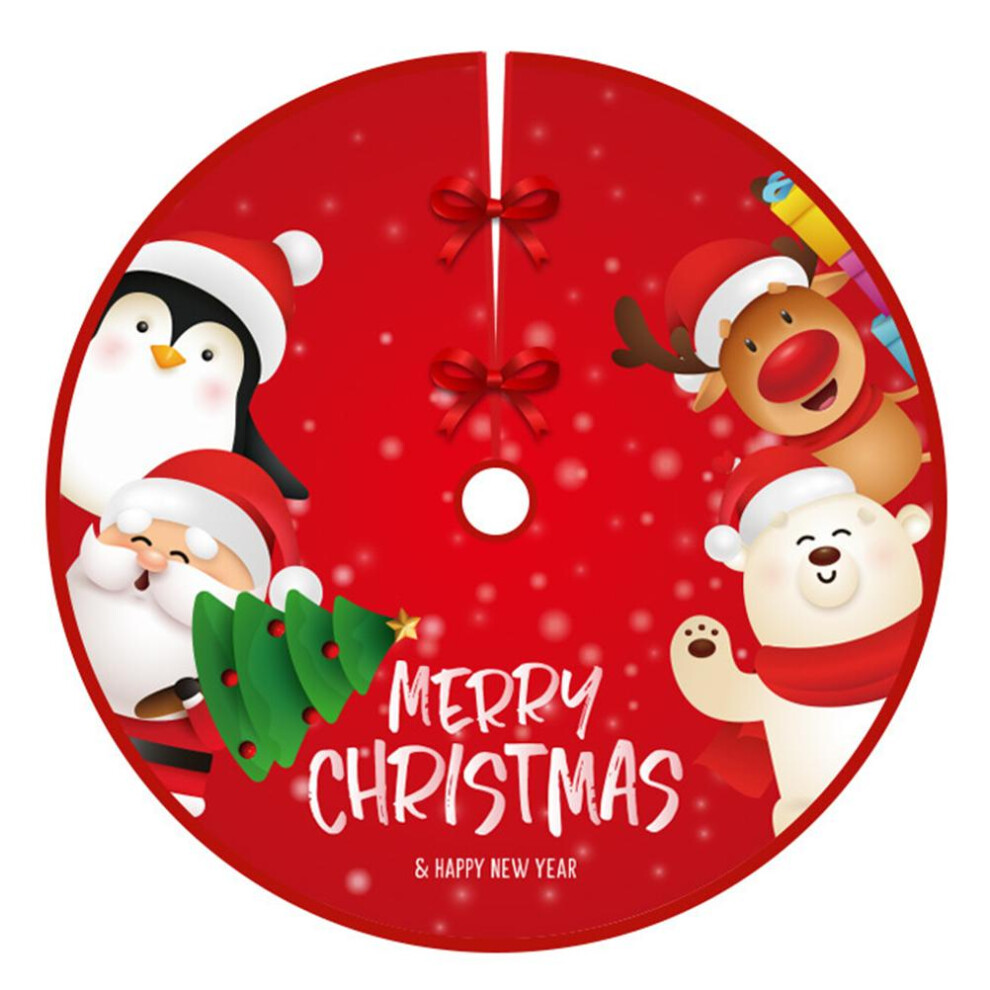 90cm Christmas Tree Skirt Brushed Cloth Carpet-image-OPC-PJTH5BW-NEW