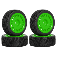 4pcs 68mm -Tires Rubber Tire Wheel Tyre Car Upgrade Parts Green