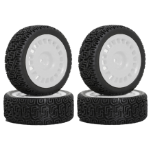 4pcs 68mm -Tires Rubber Tire Wheel Tyre Car Upgrade Parts White