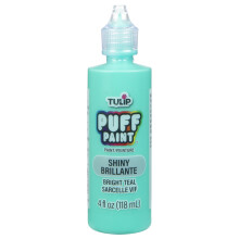 Tulip Puff Fabric Paint Acryl Craft Paint 4 fl oz Bright Teal voor kleding DIY-projecten Niet-giftig