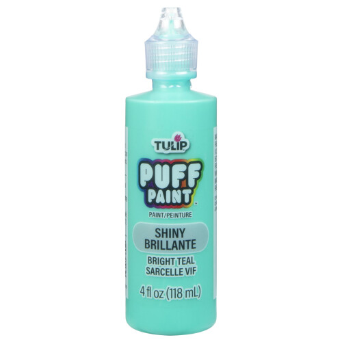 Tulip Puff Υφασμάτινη Πάστα, Ακρυλική Χρώμα, 4 fl oz, Φωτεινό Τιρκουάζ, για Ρούχα, DIY 2