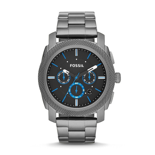 Fossil Ρολόι Χρονόμετρο Quartz από Ανοξείδωτο Ατσάλι Fossil FS4931, Χρώμα: Καπνός