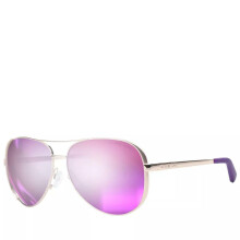 Michael Kors Damen MK5004 Chelsea Aviator Sonnenbrille, Roségold/Lila verspiegelt, 59 mm