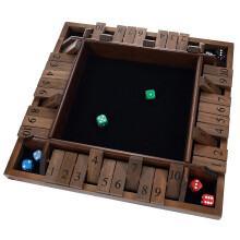 Jogo de Tabuleiro WE Games Shut The Box - Clássico para 4 Jogadores, Tamanho de Viagem de 8.5 polegadas