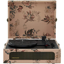 Crosley CR8017B-FL Voyager Vintage Tragbarer Plattenspieler mit Bluetooth und Lautsprechern, Floral