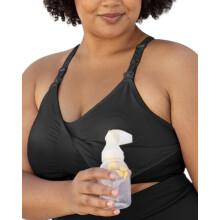 Sublime Handsfree Busty Sport Pumping Beha - Patented All-in-One voor F,G,H,I cups (Zwart, 1X-Busty)