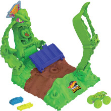 Hot Wheels Monster Trucks Arena Smashers Glow-in-The-Dark Gunkster-lekset med 1 Glow-in-The-Dark 1:64 Gunkster Toy Truck och 2 krossbara bilar