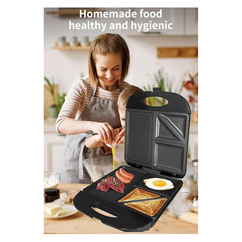 Breakfast Machine Multifunction Non-Stick Sandwich Maker EU 2
