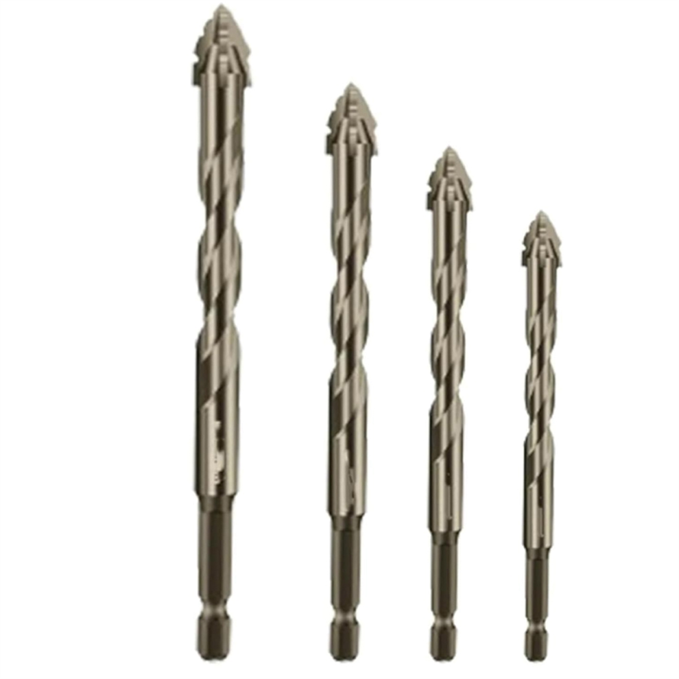 4Pcs Four-Flute Sawtooth Eccentric Drill Bit, 6Mm+8Mm+10Mm+12Mm 4713387022362