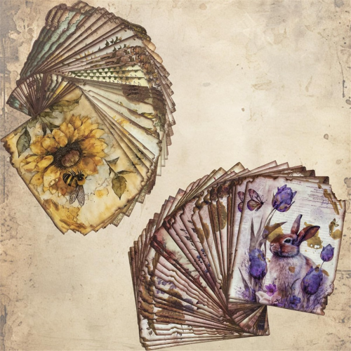 60 stk. vintage scrapbookingpapir decoupagepapir 2
