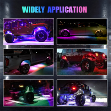 4 Pods Rock Lights for Trucks, RGB Underglow LED Lights