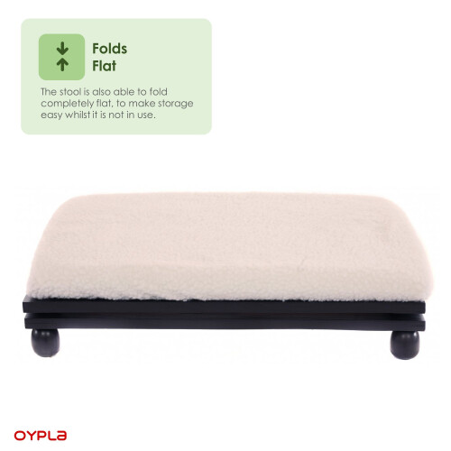 Oypla Oypla Adjustable Folding Cushion Padded Footstool Foot Leg Rest 2