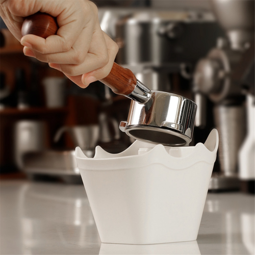 Coffee Grounds Bucket Polygons Espresso Grounds Dump Bin White 1