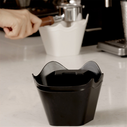 Coffee Grounds Bucket Polygons Espresso Grounds Dump Bin White 2