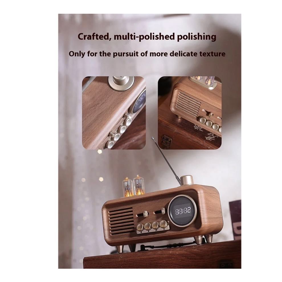 Portable Retro Bluetooth Speaker Fm Radio Wireless Subwoofer Light 4712869511875