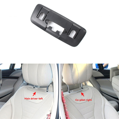 Front Right Side Seat Backrest Trim Cover for S-Class Black 2