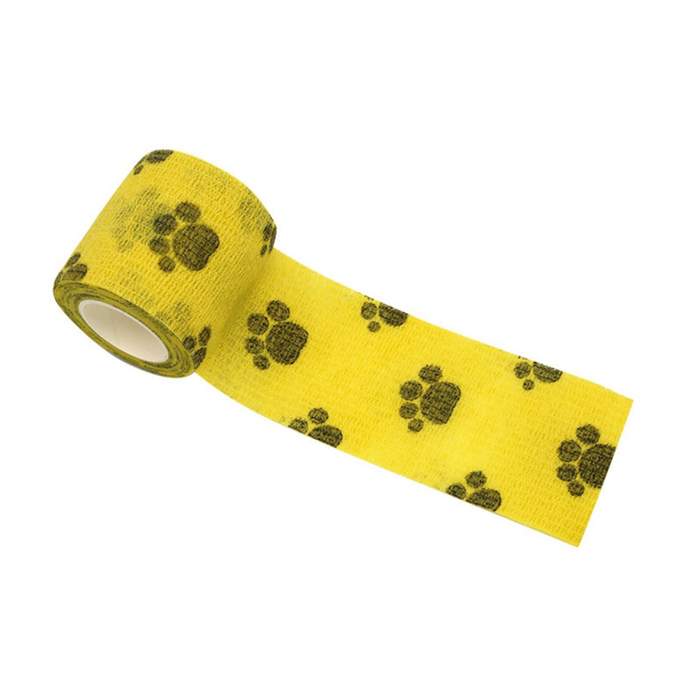 5cmx4.5m Sport Self Adhesive Elastic Bandage Wrap Tape Yellow