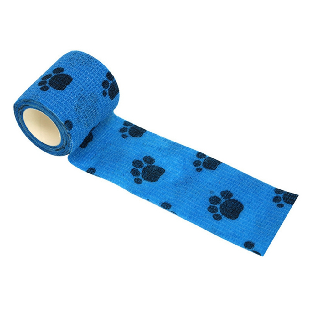 5cmx4.5m Sport Self Adhesive Elastic Bandage Wrap Tape Blue