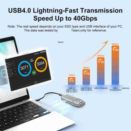 40Gbps M.2 NVMe SSD Enclosure USB4 Type-C External M2 Nvme Case 1