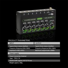 Mini Audio Mixer Stereo Line Mixer for Professionals Beginners (EU)