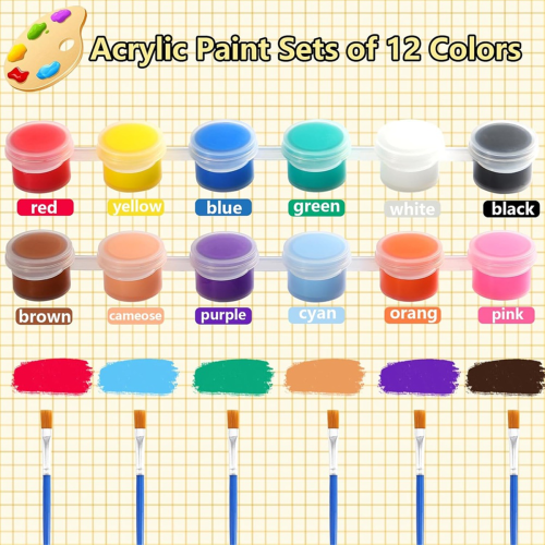 360Pcs Mini Acrylic Paint Set,Acrylic Paint Strips Set 1 1