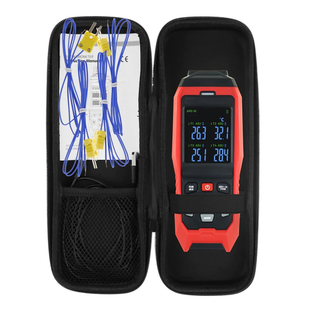 Thermocouple Thermometer 4 Channels Data Logger Thermometer 4712869526305