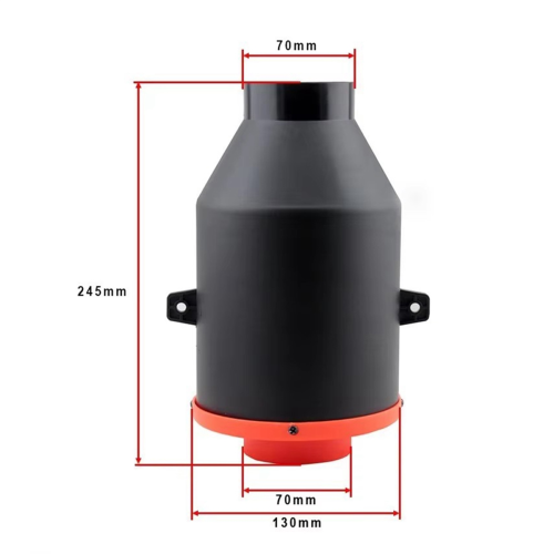 Højflow-luftfilterelement 76 mm indsugningsluftbokssæt 3 tommer 2