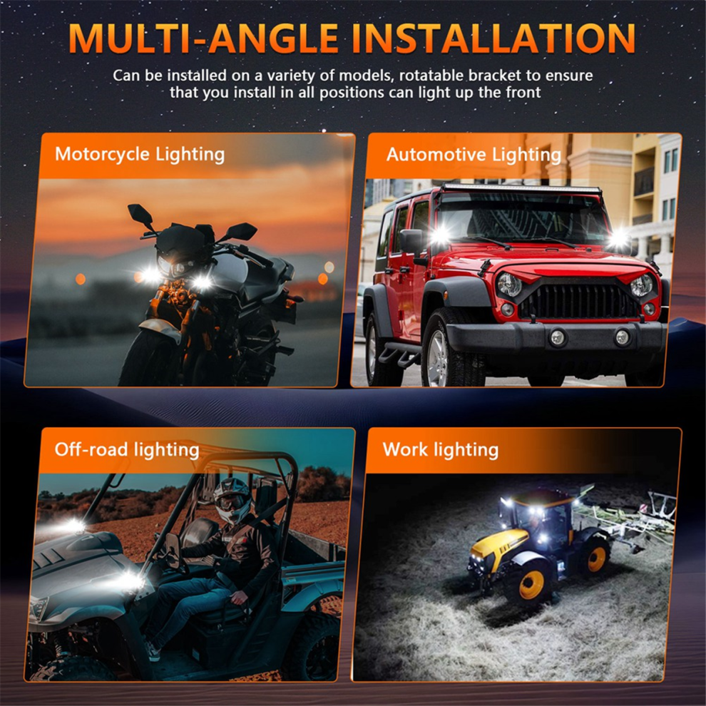 Motorcycle Led Spot Drl Angel Eye Auxiliary For Car Light 4712869523786