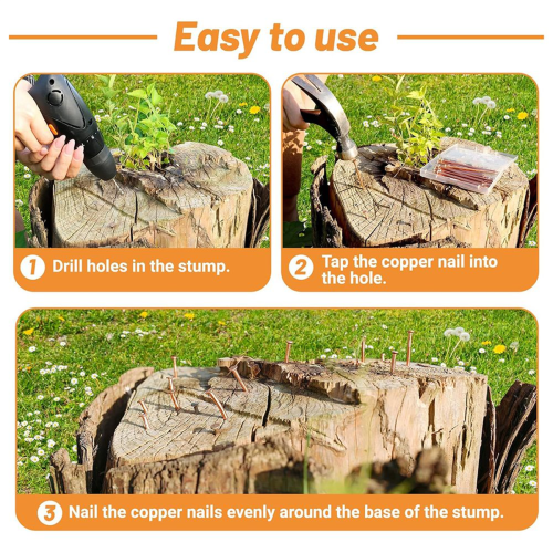 15 Pieces Copper Nails for Killing Tree Stump 1