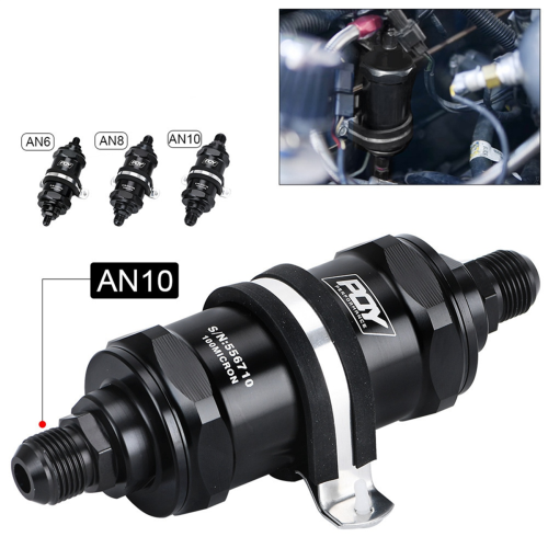 Universalfilter SVART AN10 Inline bränslefilter 1