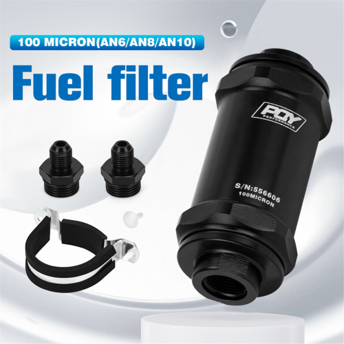 Universalfilter SVART AN10 Inline bränslefilter 2