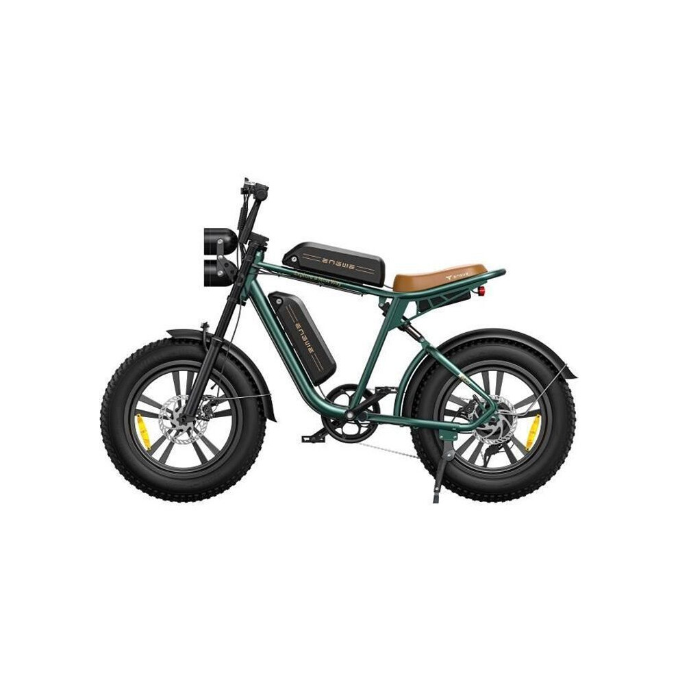 ENGWE M20 - Electric Bike 20" - Range 120km - Battery 48V26Ah - Full Suspension - Shimano 7 Speed - Fat Bike, Green-image-OPC-PJTHM7C-NEW