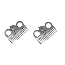 2PCS Horse Mane and Tail Brush Livestock Horse Hair Metal Comb