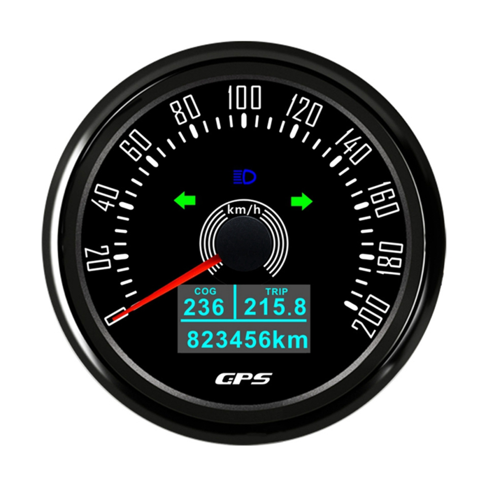 85Mm Gps Speedometer With Gps Antenna 7Colors Backlight 0-200Kmh,B 4712869560910