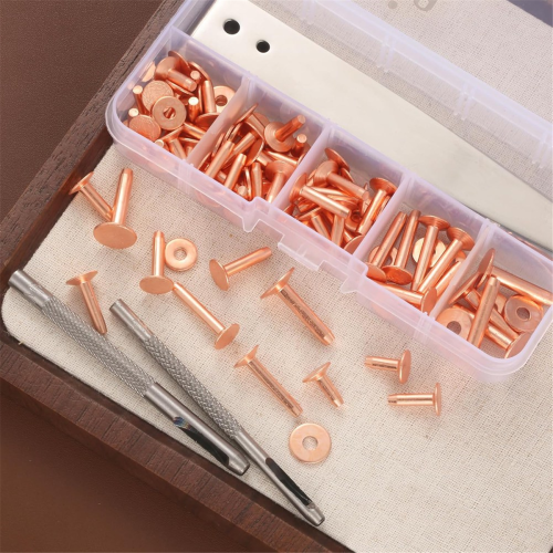 50 Sets Copper Rivets Various Leather Rivet Kits for Repairing 2