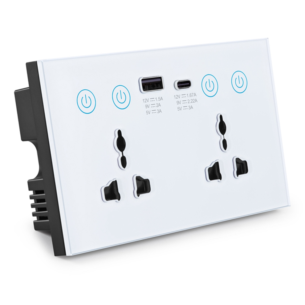 Eu Uk Us Universal Plug Tuya Wifi White Smart Socket Switch 4712869566318