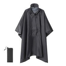 Motorcycle Rain Cover Camping Hiking Travel Rainwear Tent Gray