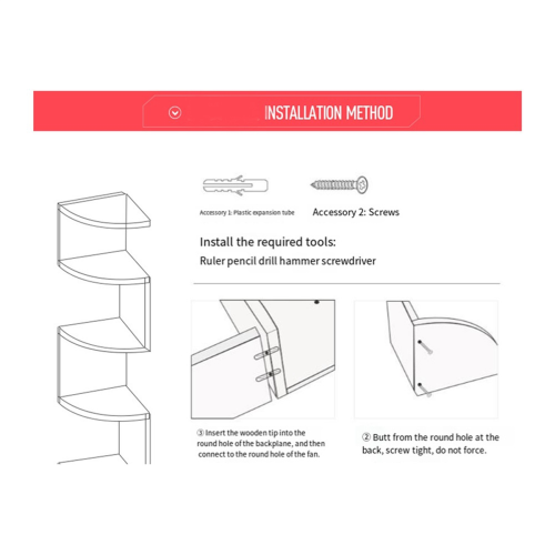 Corner Shelf Corner Corner Punching-Free Wall Corner Bookshelf 1