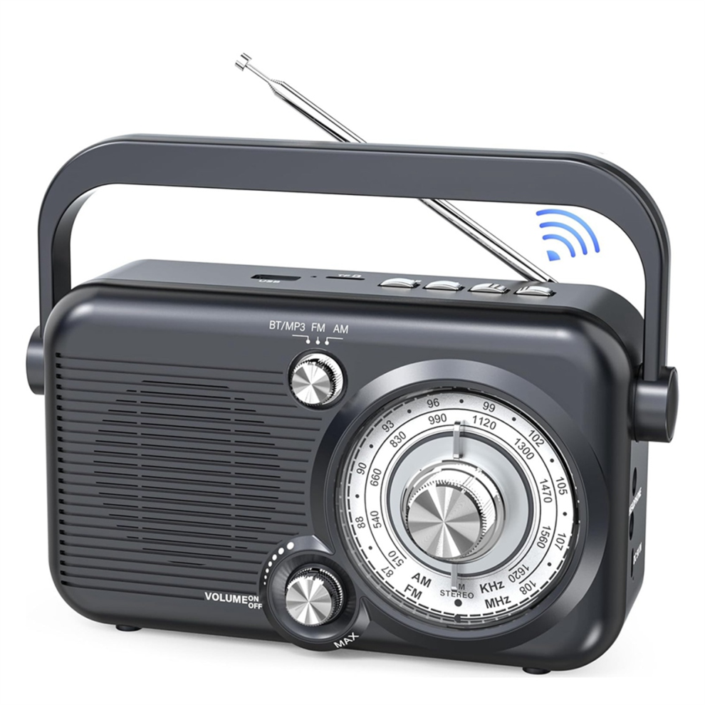 Portable Bluetooth Am Fm Radio,1200Mah Battery Powered Radio 4712869581465