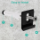 Hardware Mirror Clips for Wall Mounting, Single Hole Black 6