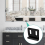 Hardware Mirror Clips for Wall Mounting, Double Hole Black 4