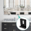 Hardware Mirror Clips for Wall Mounting, Single Hole Black 4