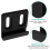 Hardware Mirror Clips for Wall Mounting, Double Hole Black 5