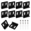 Hardware Mirror Clips for Wall Mounting, Double Hole Black 1