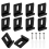 Hardware Mirror Clips for Wall Mounting, Single Hole Black 1