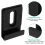 Hardware Mirror Clips for Wall Mounting, Single Hole Black 5