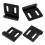Hardware Mirror Clips for Wall Mounting, Double Hole Black 3