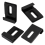 Hardware Mirror Clips for Wall Mounting, Single Hole Black 3